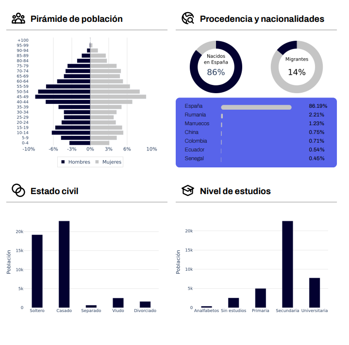 Ejemplo de análisis demográfico del informe